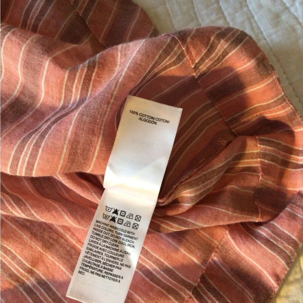 Lucky Brand Pink Striped Blouse - Picture 8 of 8